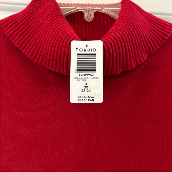 Torrid - NWT Red loose turtleneck sweater - size 3 - Picture 3 of 7